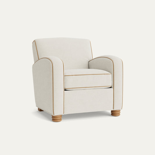 FEATURED: Shown with Rounded Stacked / Oak / Camel Velvet Welt