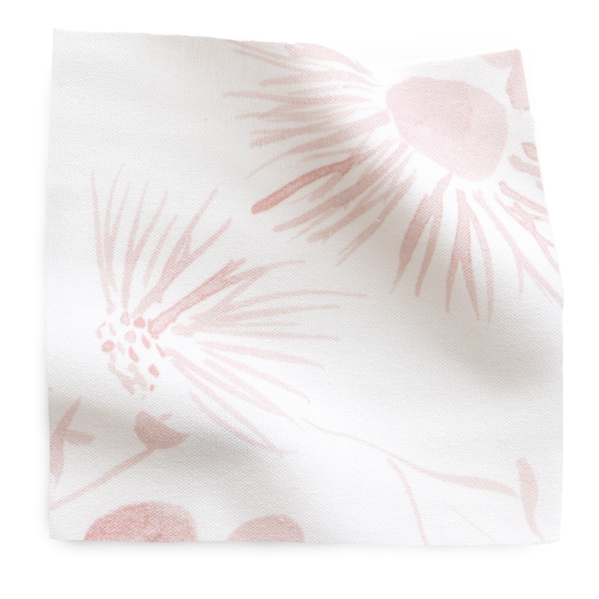 Blake fabric in soft rose botanical pattern on cotton, made-to-order in the USA with fast turnaround and quality craftsmanship