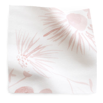 Blake fabric in soft rose botanical pattern on cotton, made-to-order in the USA with fast turnaround and quality craftsmanship