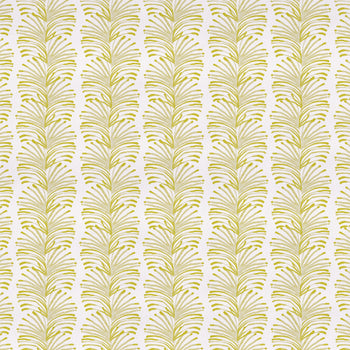 Emma Chartreuse fabric with green leafy vertical stripes on cotton, custom made-to-order in the USA with short lead times and quality craftsmanship