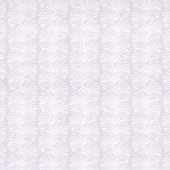 Emma Lavender fabric with delicate white feather pattern, made-to-order in the USA with short lead times and quality craftsmanship
