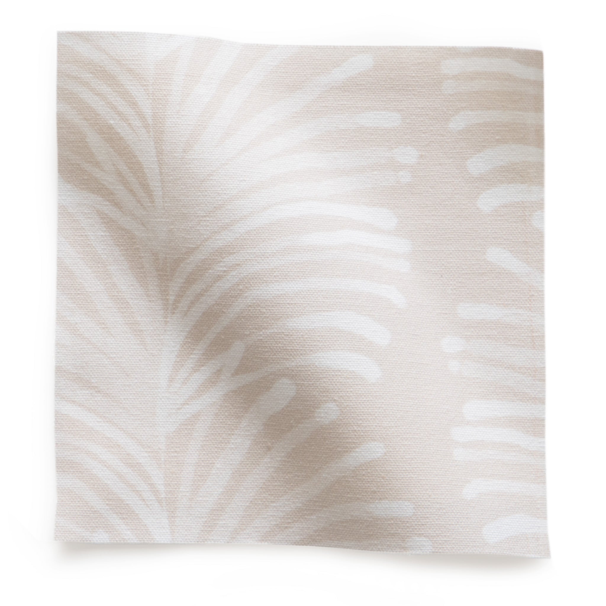 Emma Sand fabric with a subtle botanical pattern in soft beige tones, made-to-order in the USA with quick turnaround and quality craftsmanship