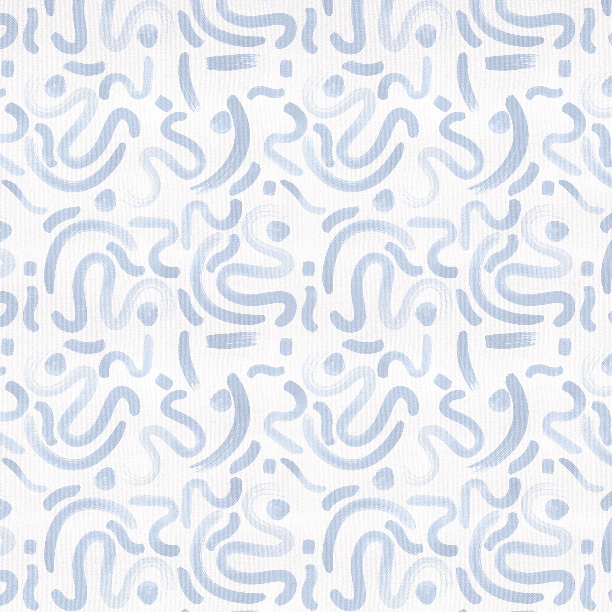 Hockney Sky cotton fabric with light blue abstract swirls, made-to-order in the USA with short lead times and quality craftsmanship