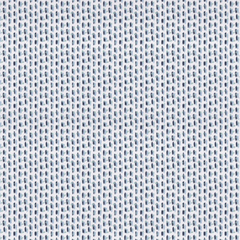 Poppy fabric with delicate blue dotted pattern on white cotton, made-to-order in the USA with quick lead times and quality material