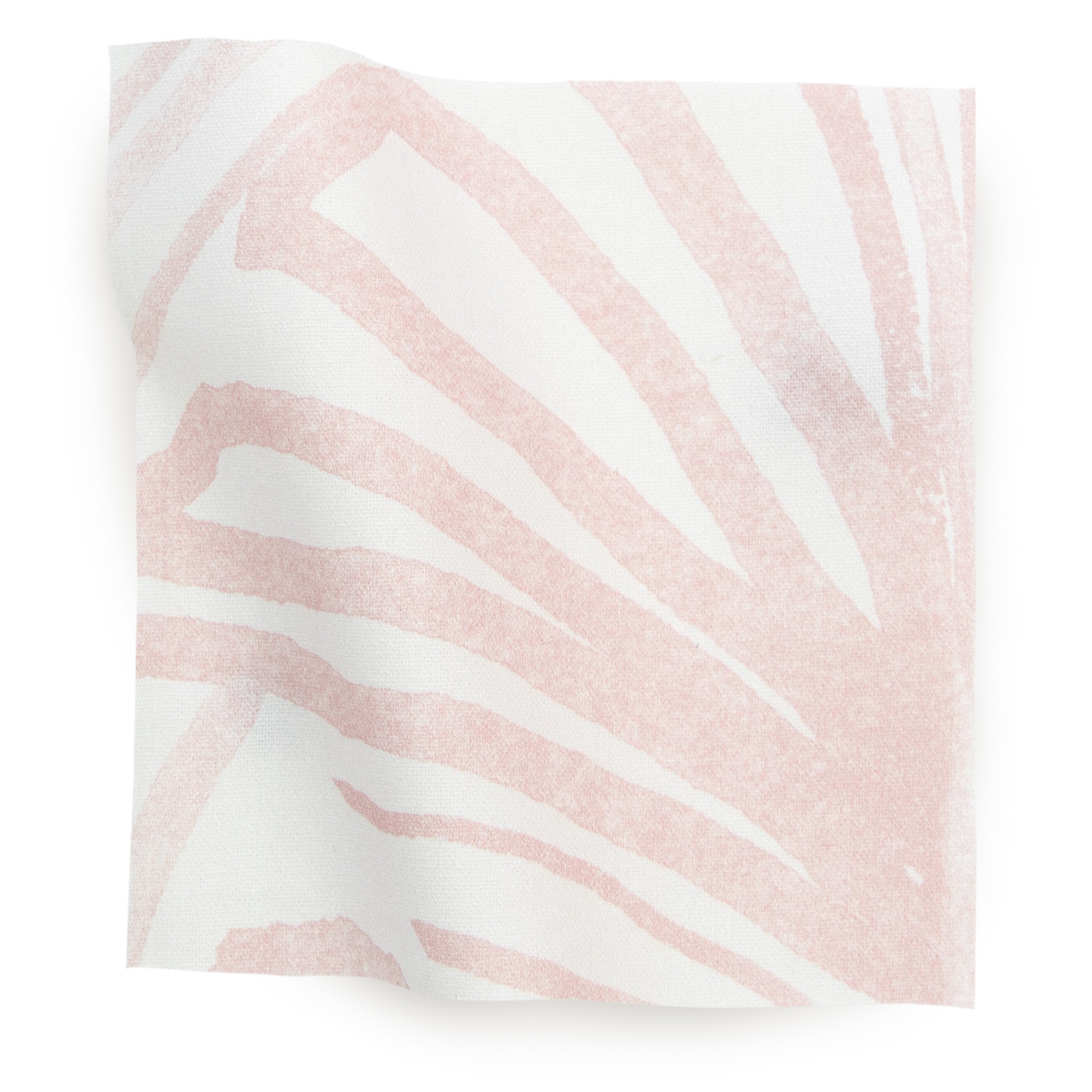 Suzy Rose made-to-order cotton fabric in soft pink palm leaf pattern, crafted in the USA with short lead times