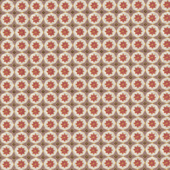Hayes Coral fabric with intricate embroidery and geometric pattern, a durable custom linen blend by Pepper Home.