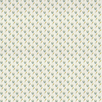 Abstract floral blue and green printed fabric