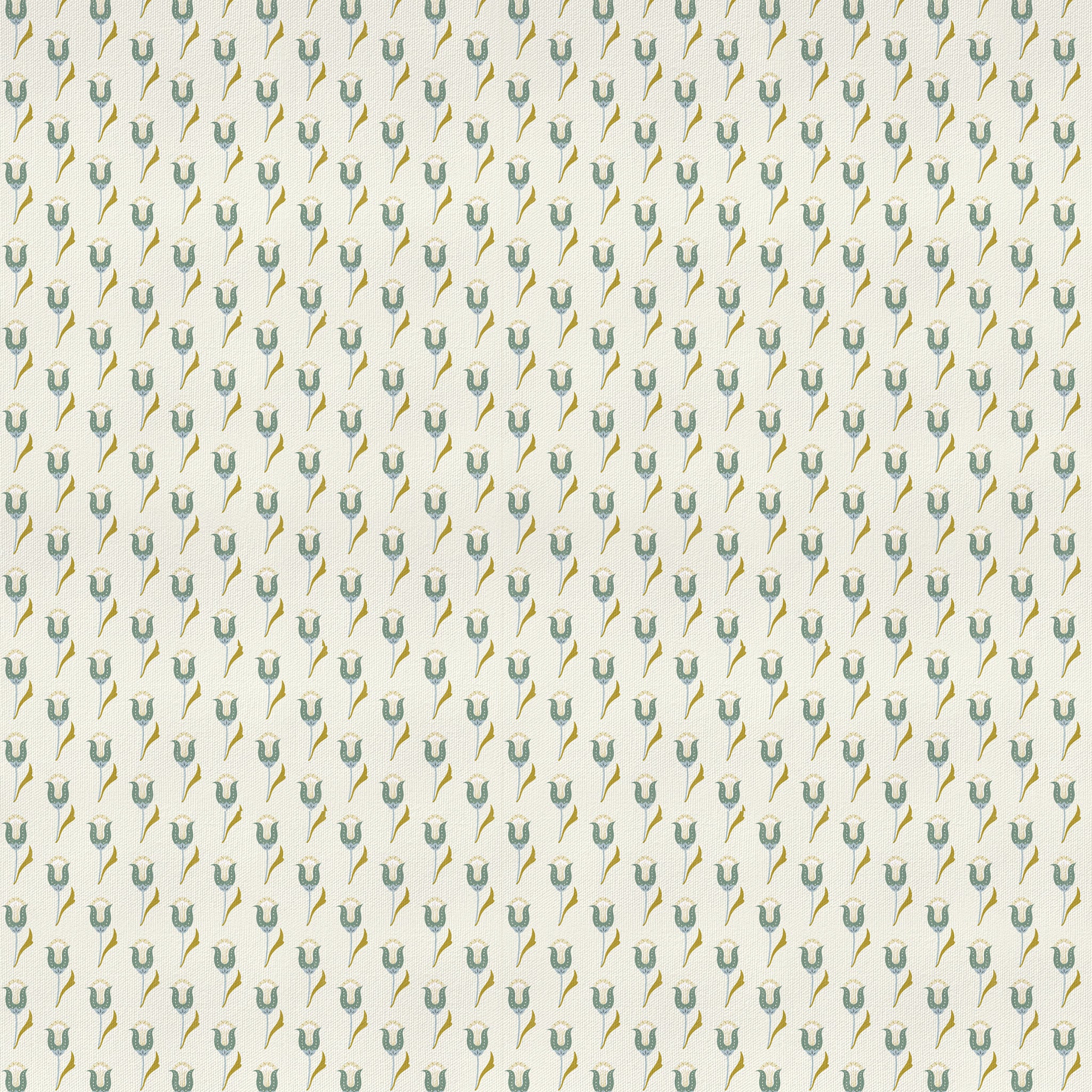 Abstract floral blue and green printed fabric