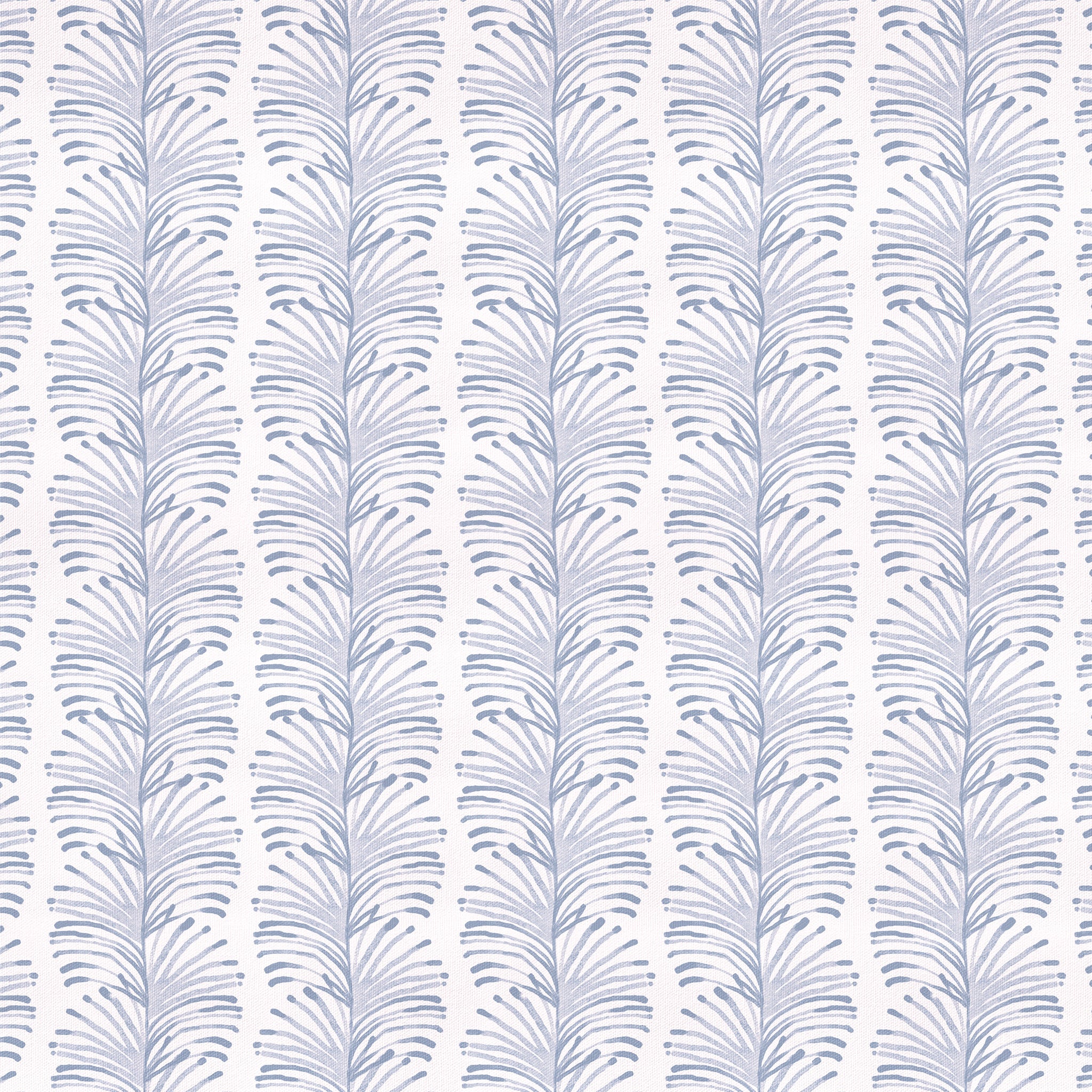 Emma Sky fabric with soft blue botanical stripe pattern, made-to-order, short lead times, manufactured in the USA