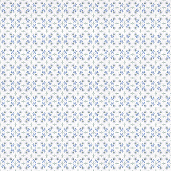 Lee made-to-order cotton fabric with delicate cornflower blue floral pattern, fast USA manufacturing and quality craftsmanship