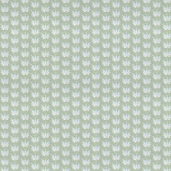 Serena Sea Salt made-to-order fabric with soft green floral pattern, crafted in the USA with quick lead times and quality.