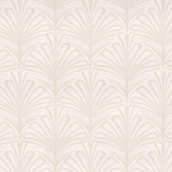 Suzy Sand fabric with subtle palm leaf pattern in soft beige, made-to-order with short lead times, manufactured in the USA