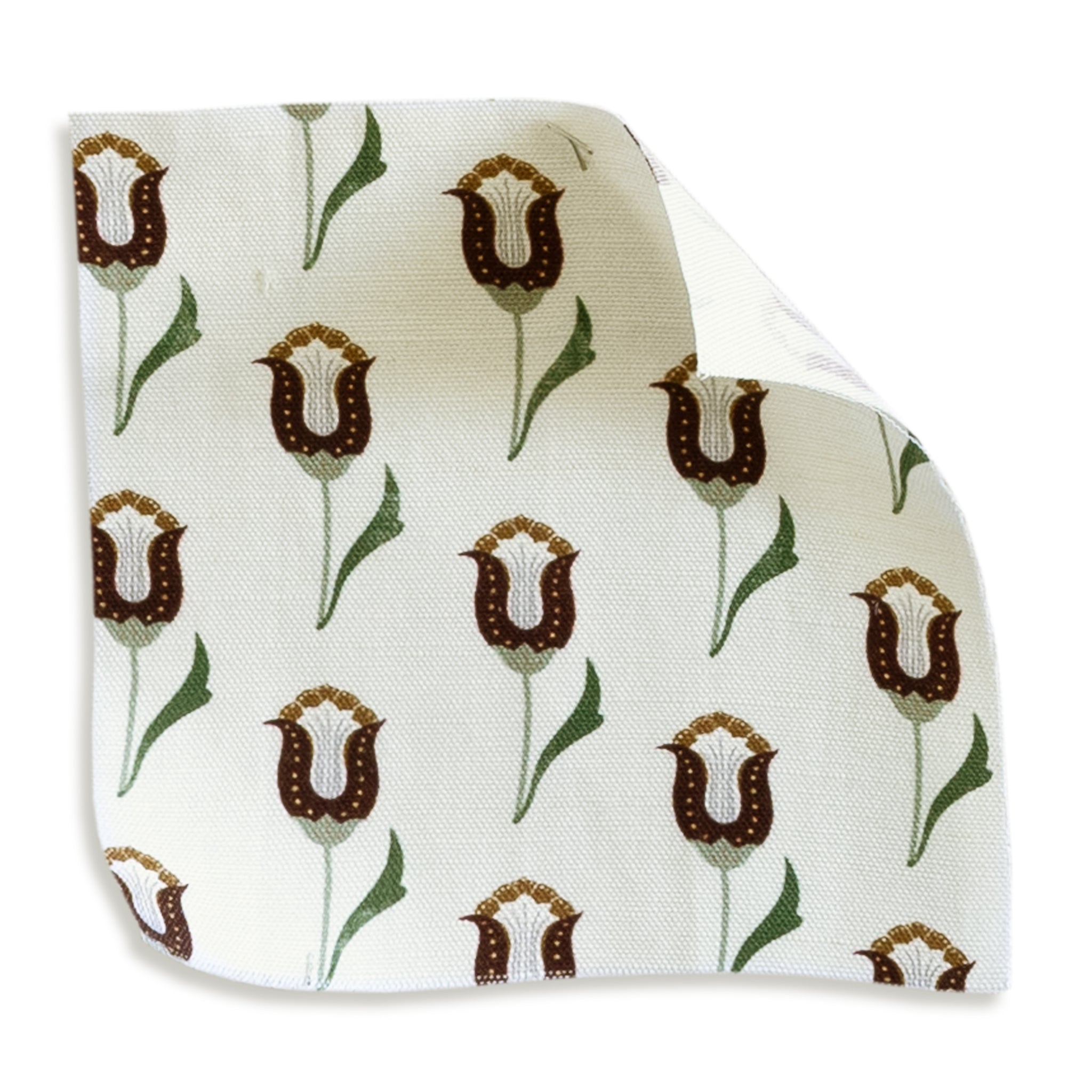 Annabelle Maroon fabric swatch showcasing a bold floral print in warm tones for Pepper Home custom décor.