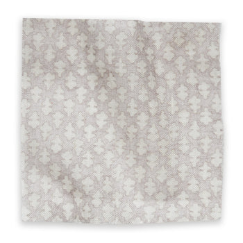 Quinn Wisteria fabric in soft lavender gray with a subtle, textured damask pattern, made-to-order quality design