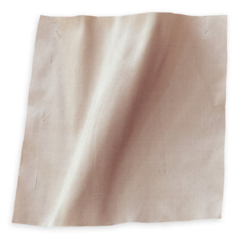 Blush solid silk fabric swatch with soft texture, made-to-order, short lead times, manufactured in the USA