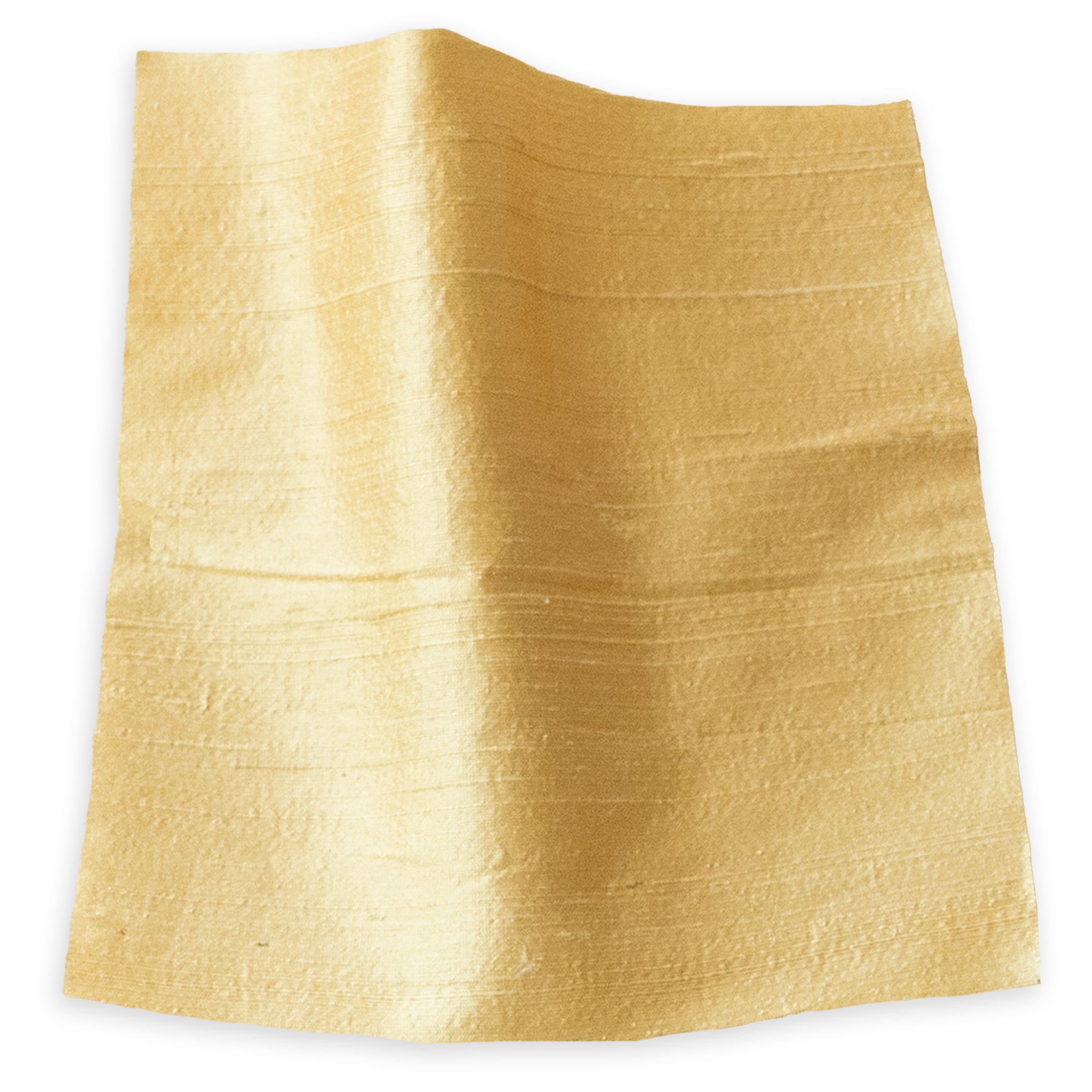 Goldenrod solid silk fabric swatch with soft texture, made-to-order, short lead times, manufactured in the USA