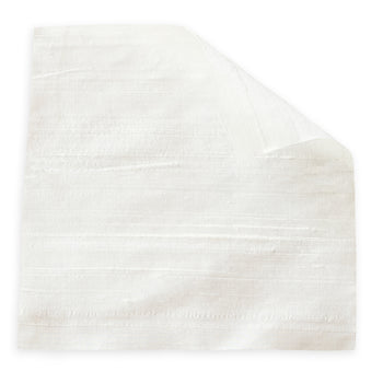 Pearl fabric swatch in soft white silk with subtle horizontal texture, made-to-order, short lead times, manufactured in the USA