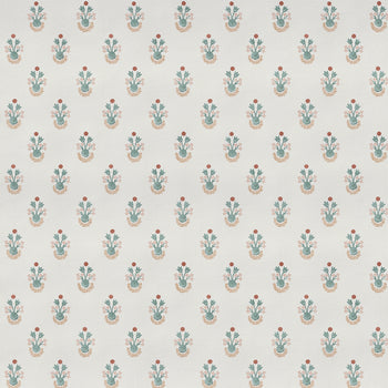 Lucie Harbor fabric with small floral clusters on soft cream background, made-to-order, short lead times, manufactured in the USA quality