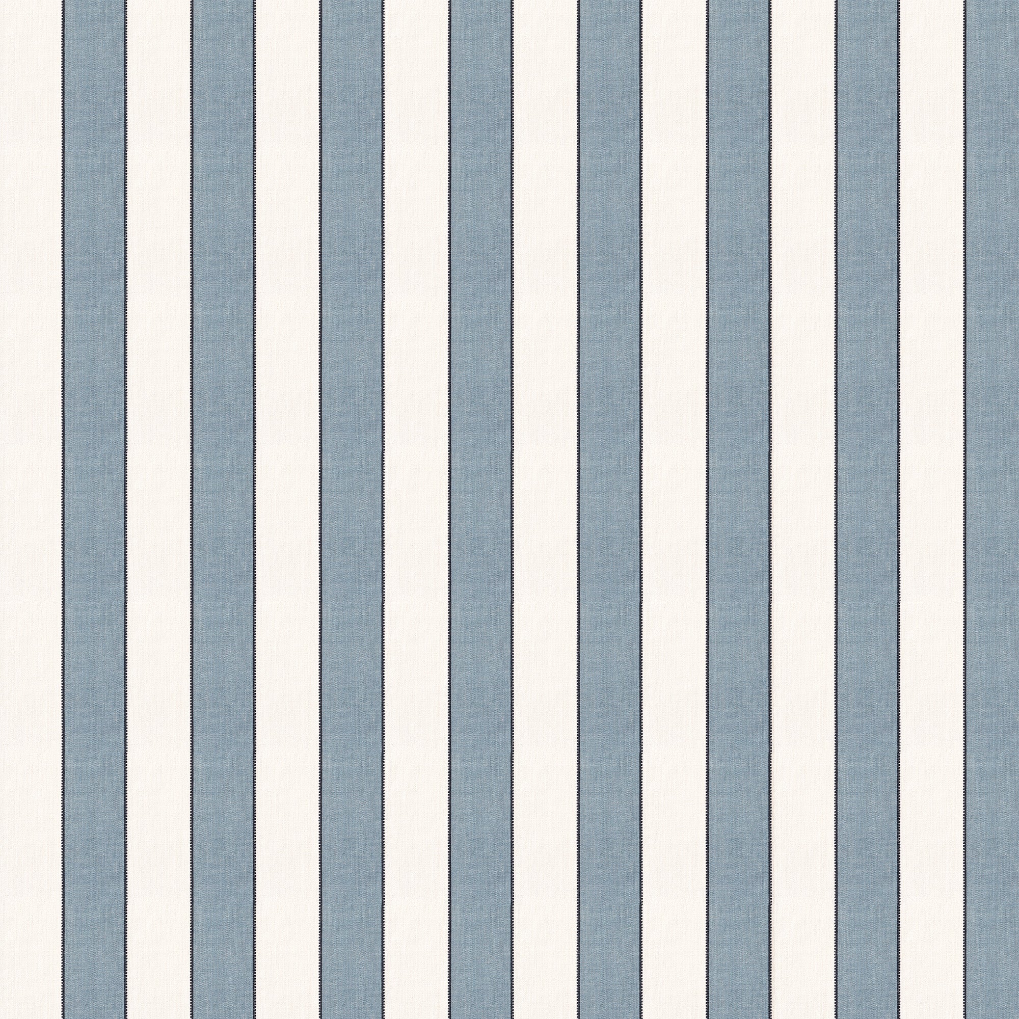 Florence Harbor features deep blue custom stripes with a classic, tailored look perfect for Pepper Home curtains.