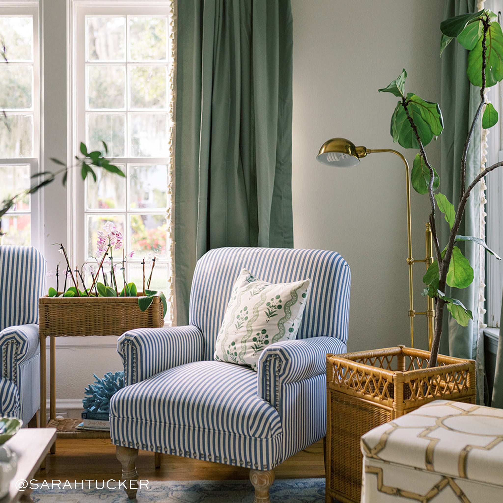 Sage made-to-order curtains in soft green, crafted in the USA with short lead times and quality design