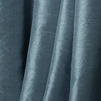 Aegean silk fabric in rich blue with subtle texture, made-to-order with short lead times, manufactured in the USA