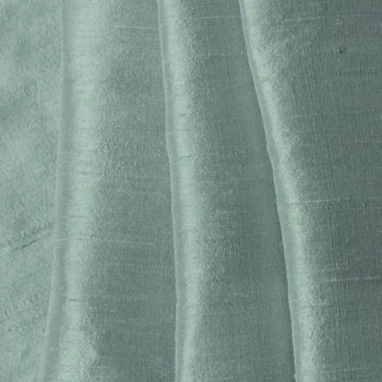 Hemlock smooth solid silk fabric in soft green, made-to-order with short lead times, manufactured in the USA