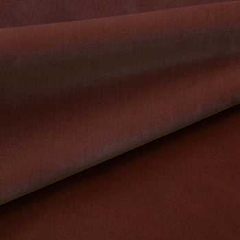 Cinnamon soft velvet fabric in rich warm brown-red tone, ideal for custom made-to-order curtains and window treatments