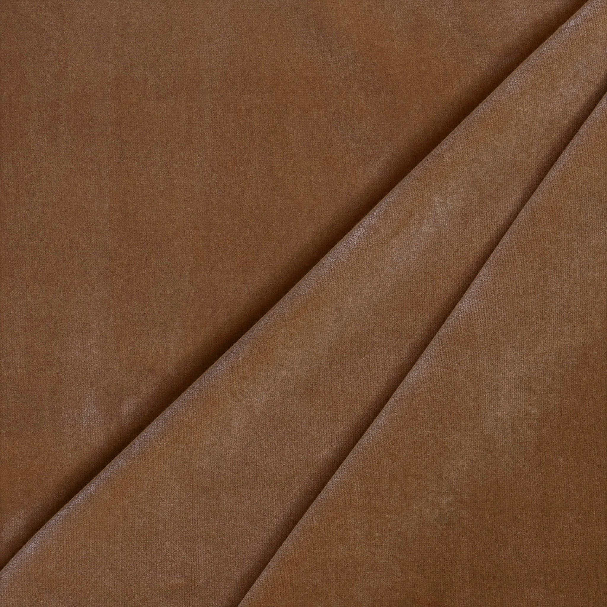 Honey soft velvet fabric in warm golden tan shade, perfect for fast, customizable made-to-order home decor projects