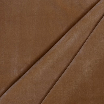 Honey soft velvet fabric in warm golden tan shade, perfect for fast, customizable made-to-order home decor projects