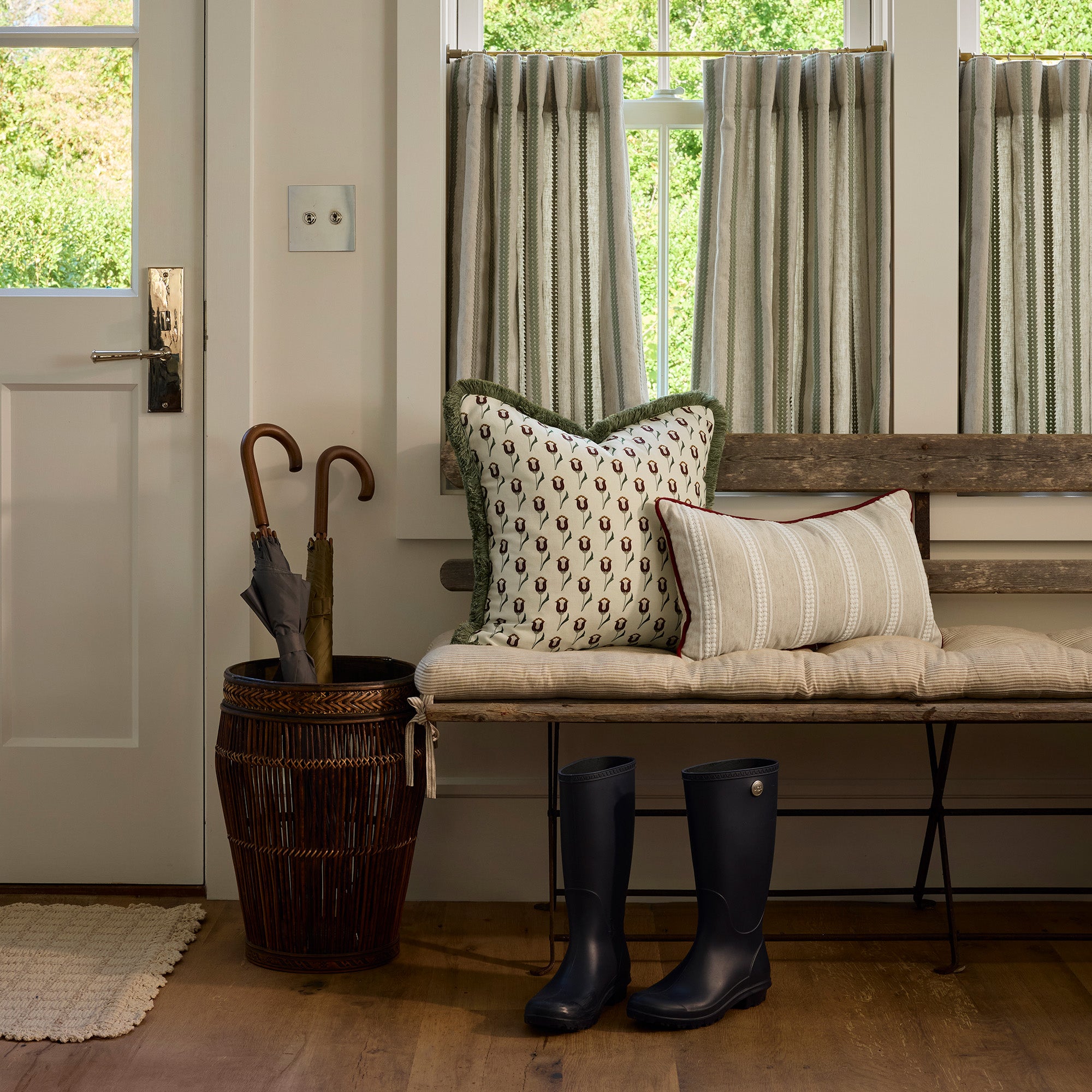 FEATURED: Vivienne Cafe Curtains / Annabelle & Margot Pillows