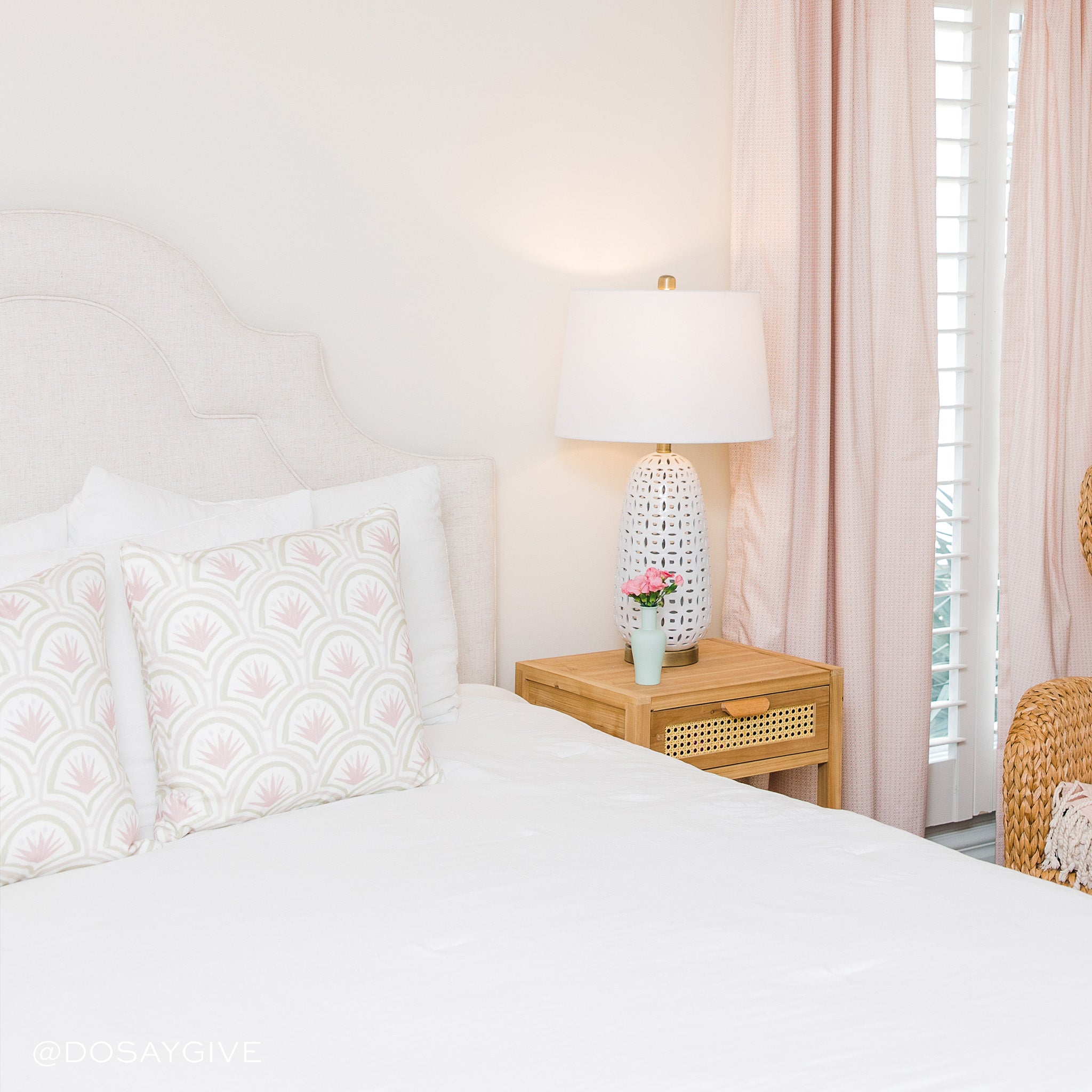 Thatcher Rose made-to-order pillows with soft floral pattern, crafted in the USA with fast turnaround and quality design