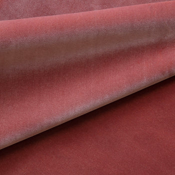 Cosmo made-to-order velvet fabric in warm red tones, crafted in the USA with quick turnaround and quality design