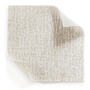 Sand fabric swatch in textured neutral beige tone, made-to-order with short lead times, manufactured in the USA.