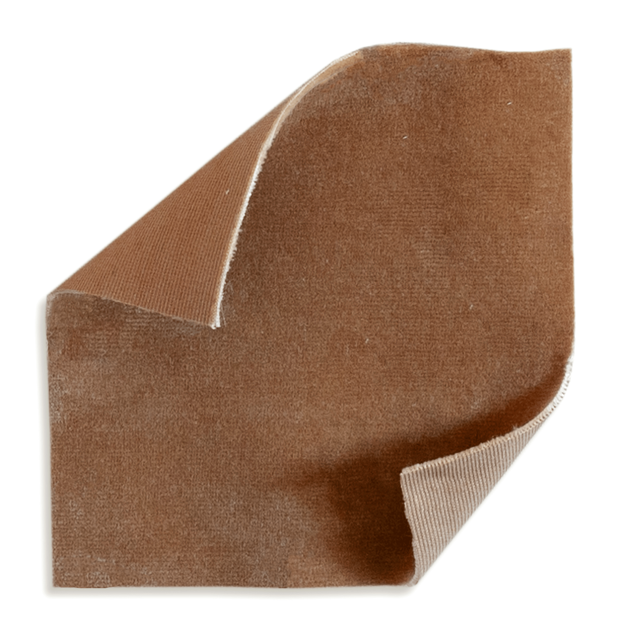 Honey Velvet fabric swatch in warm golden brown, soft texture perfect for fast, custom made-to-order home decor projects