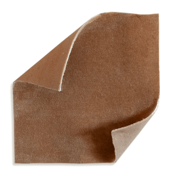 Honey Velvet fabric swatch in warm golden brown, soft texture perfect for fast, custom made-to-order home decor projects